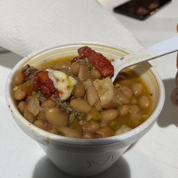 Tacos Regios El Coquis - Frijoles Charros Mixto con trompo bistec con queso - Food Trucks Near Me - Katy, Texas Tacos Regios El Coquis - Frijoles Charros Mixto con trompo bistec con queso - Food Trucks Near Me - Katy, Texas