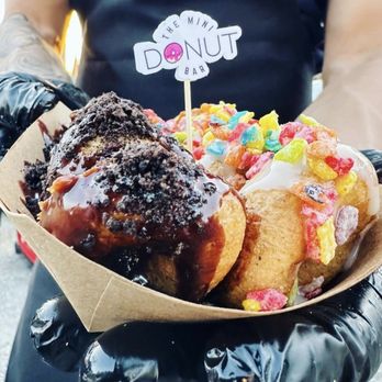 The Mini Donut Bar - Signature Dozen Oreo & Fruity Pebbles - Food Stands Near Me - Riverside, California The Mini Donut Bar - Signature Dozen Oreo & Fruity Pebbles - Food Stands Near Me - Riverside, California