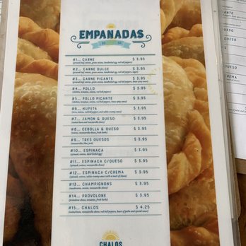Chalos - Empanada menu - Coffee & Tea Near Me - San Francisco, California Chalos - Empanada menu - Coffee & Tea Near Me - San Francisco, California