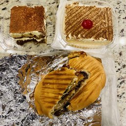 Chicken torta, tiramisu, tres leche