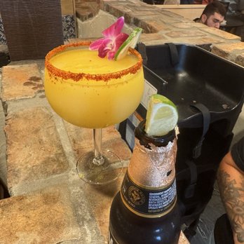Señor Bird’s Tacos & Tequila Bar - Mango margarita frozen and Negra Modelo - Mexican Near Me - Lexington, South Carolina Señor Bird’s Tacos & Tequila Bar - Mango margarita frozen and Negra Modelo - Mexican Near Me - Lexington, South Carolina