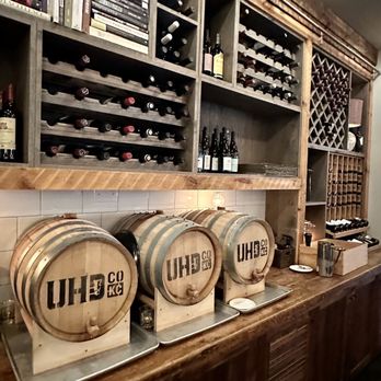 Rye Leawood - a wine cellar with wine barrels - New American Near Me - Leawood, Kansas Rye Leawood - a wine cellar with wine barrels - New American Near Me - Leawood, Kansas