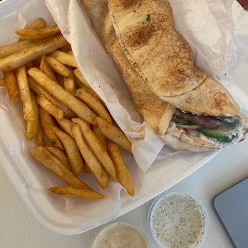 Meats and Flame - Gyro, fries, in house made sauces! - Burgers Near Me - North Hollywood, California Meats and Flame - Gyro, fries, in house made sauces! - Burgers Near Me - North Hollywood, California