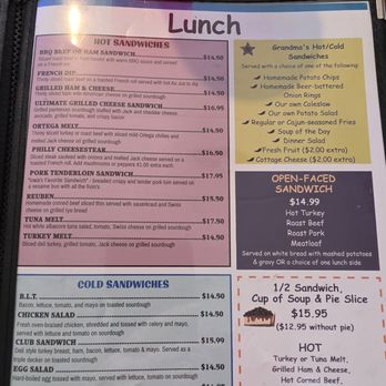 Grandma's Restaurant - Menu - New American Near Me - Oceanside, California Grandma's Restaurant - Menu - New American Near Me - Oceanside, California