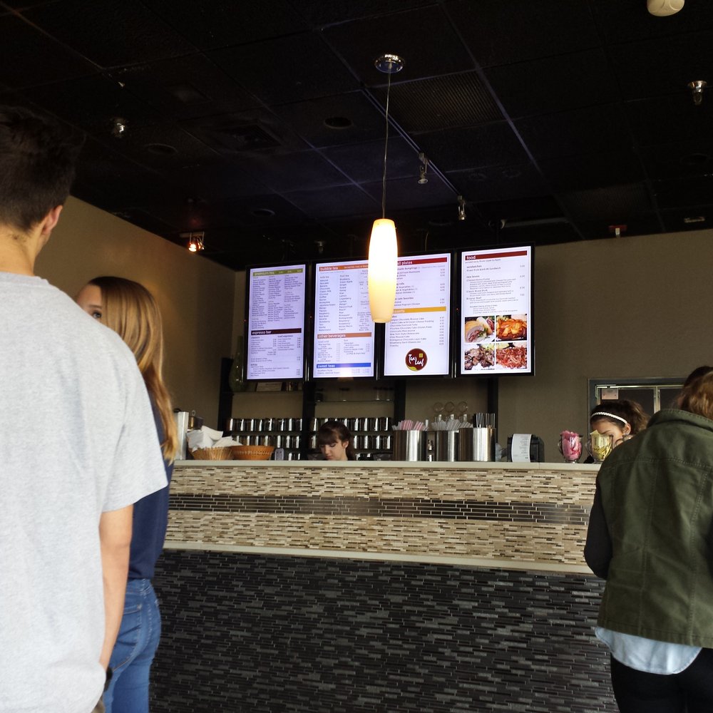 Tea Leaf Cafe - Counter/bar area with menu options - Coffee & Tea Near Me - Amherst, New York Tea Leaf Cafe - Counter/bar area with menu options - Coffee & Tea Near Me - Amherst, New York