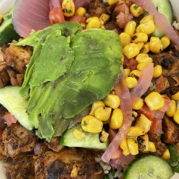 CAVA - Harissa Honey Chicken Bowl with Avocado - Mediterranean Near Me - Irvine, California