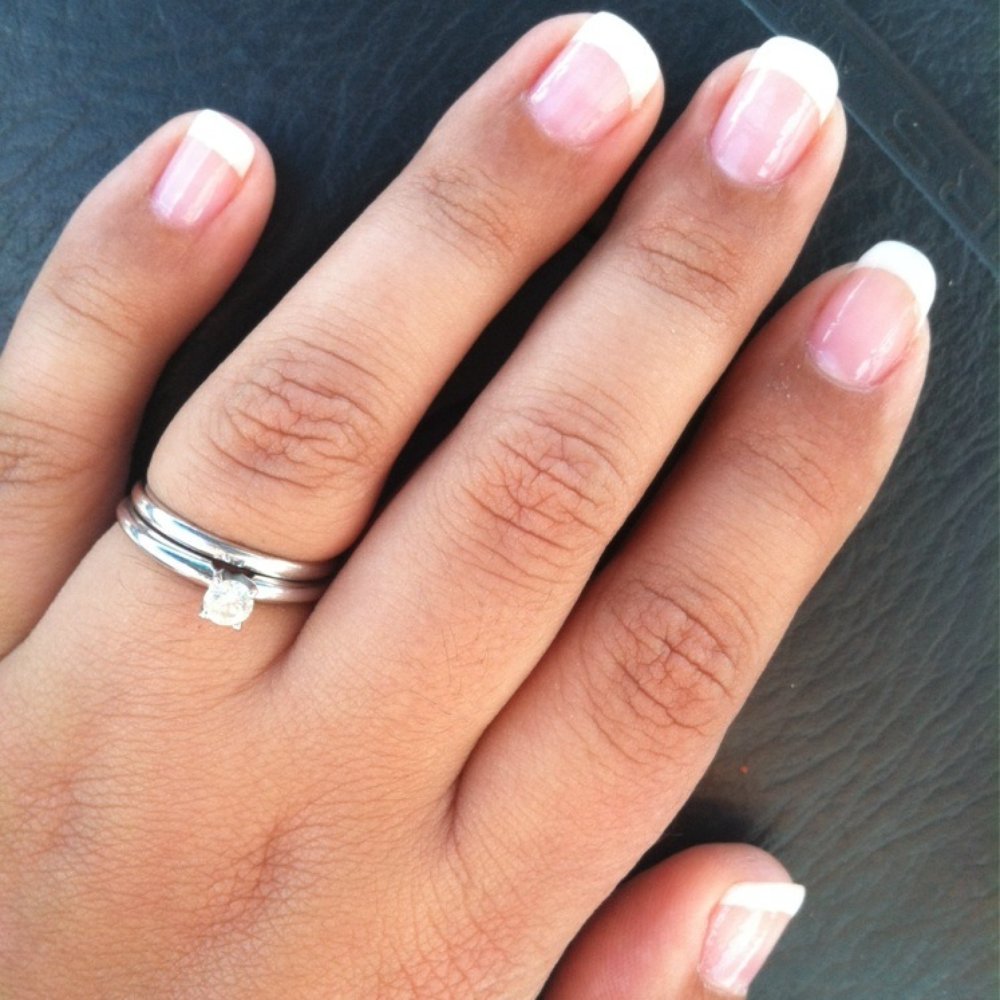French manicure over natural nails French manicure over natural nails