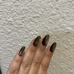 Gel builder fill with Katt eye gel polish Gel builder fill with Katt eye gel polish