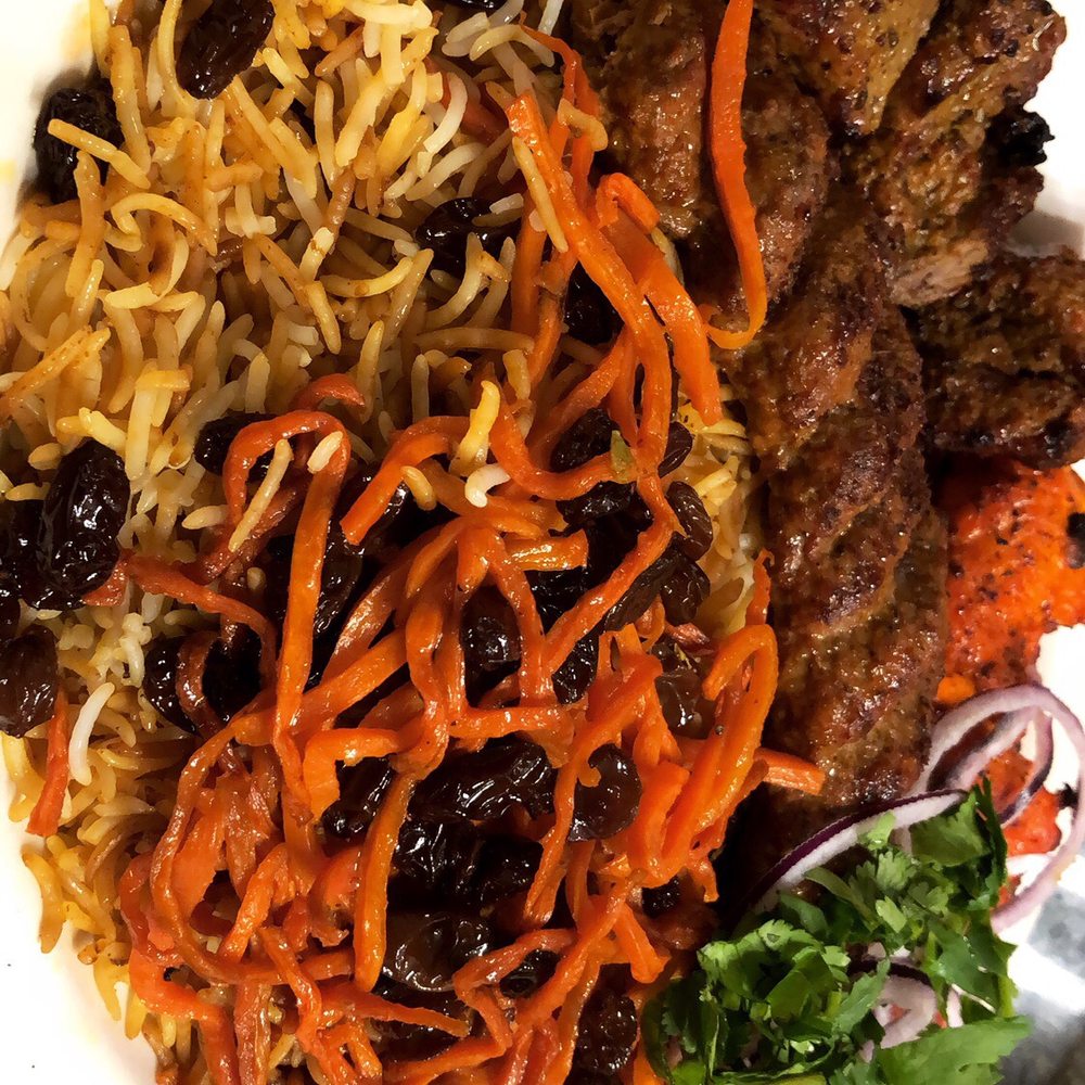 Kabul Kabob & Grill - Qabuli rice with beef tikkah and chicken tikkah kebab - Afghan Near Me - Dublin, California Kabul Kabob & Grill - Qabuli rice with beef tikkah and chicken tikkah kebab - Afghan Near Me - Dublin, California