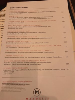 Menu photo 5 Maxwells Restaurant & Bar West Fargo, ND