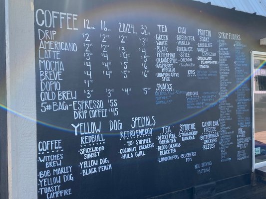 Menu photo 6 Yellow Dog Coffee Spicewood, TX Menu photo 6 Yellow Dog Coffee Spicewood, TX