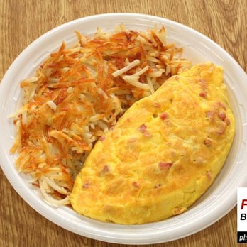 Pete's 2 - Ham & Cheese Omelet w/ side of crispy Hashbrowns - Greek Near Me - Broadview, Illinois