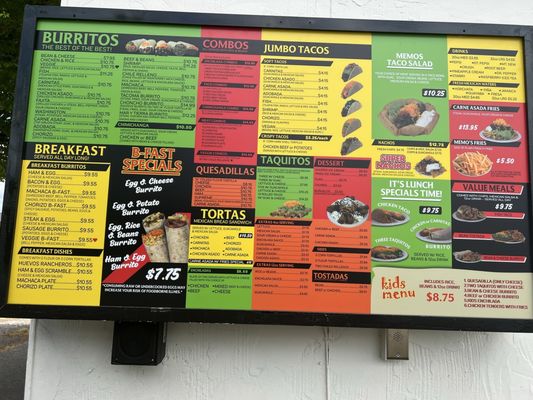 Menu photo 1 Memos Mexican Food Tacoma, WA Menu photo 1 Memos Mexican Food Tacoma, WA