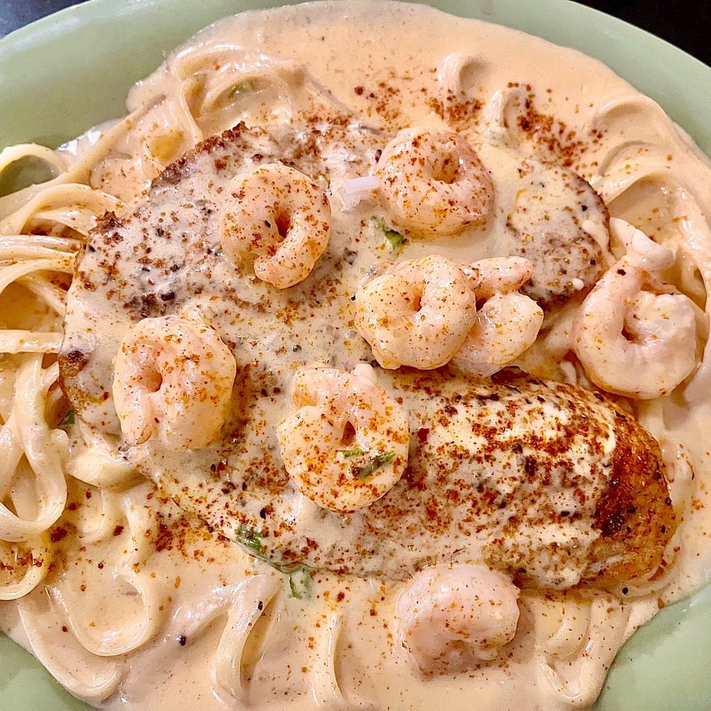 Rick's Crossroads Grille - Tiger Tilapia Pasta - Steakhouses Near Me - Lincoln, Alabama Rick's Crossroads Grille - Tiger Tilapia Pasta - Steakhouses Near Me - Lincoln, Alabama