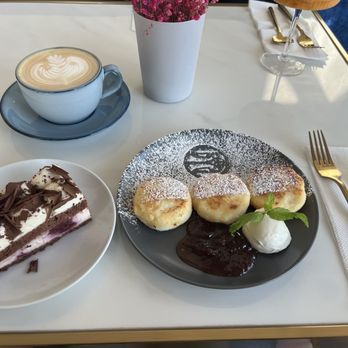 Chant’el Cafe - Syrinki, Black Forest cake and a cappuccino - Cafes Near Me - Folsom, California