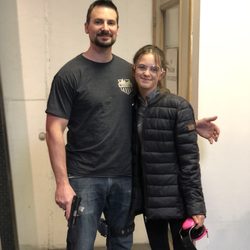 Pistols Plus - Range Master Joe, after teaching my girl the safety basics!