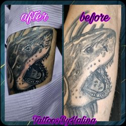Tattoos by halina - Before and after
