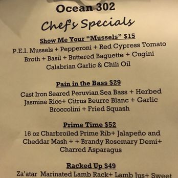 Ocean 302 Bar and Grill - Specials - New American Near Me - Melbourne Beach, Florida Ocean 302 Bar and Grill - Specials - New American Near Me - Melbourne Beach, Florida