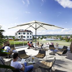 Inselrestaurant - Mein inselglück, Restaurantterrasse, Loungebereich, Insel Reichenau