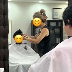 K & C Hair - My son getting a hair cut