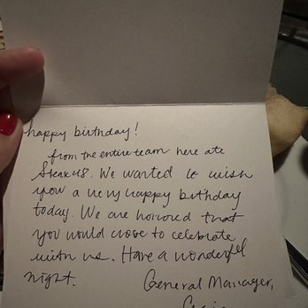 Steak 48 - Little details like this make customers feel super appreciated! You betcha I'll be back! - Steakhouses Near Me - Beverly Hills, California Steak 48 - Little details like this make customers feel super appreciated! You betcha I'll be back! - Steakhouses Near Me - Beverly Hills, California