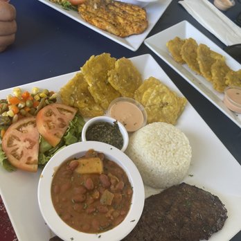 La Casa Del Dorado - Churrasco con chimichurri y con arroz blanco y habichuelas. Side of tostones. - Seafood Near Me - Aguada, Puerto Rico La Casa Del Dorado - Churrasco con chimichurri y con arroz blanco y habichuelas. Side of tostones. - Seafood Near Me - Aguada, Puerto Rico