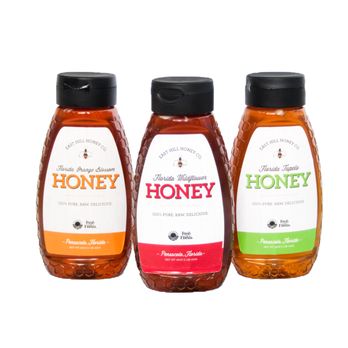 East Hill Honey - We offer an assortment of honeys, including: local Florida wildflower, Tupelo, Orange Blossom, and Sourwood - Honey Near Me East Hill Honey - We offer an assortment of honeys, including: local Florida wildflower, Tupelo, Orange Blossom, and Sourwood - Honey Near Me