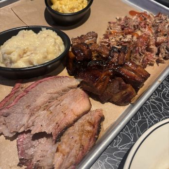 Lucille's Smokehouse Bar-B-Que - 3 meat platter - Barbeque Near Me - Temecula, California Lucille's Smokehouse Bar-B-Que - 3 meat platter - Barbeque Near Me - Temecula, California