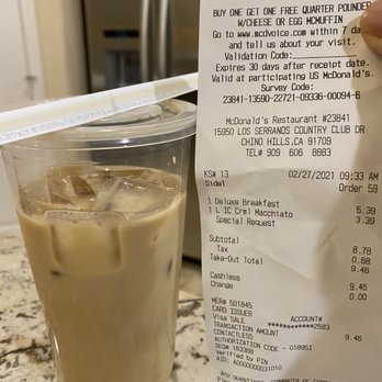 McDonald's - Large caramel machiatto with puny amount of coffee - Fast Food Near Me - Chino Hills, California McDonald's - Large caramel machiatto with puny amount of coffee - Fast Food Near Me - Chino Hills, California