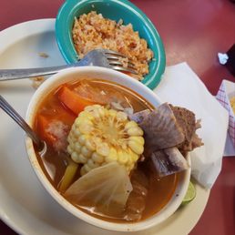 Caldo de res as part of the comida corrida. Caldo de res as part of the comida corrida.