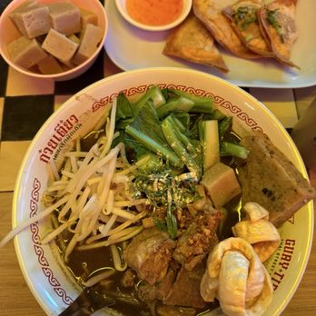 Guay Tiew - 4. Fried Pork Wontons 21. Guay Tiew Ruea and extra pork meatballs (10pc for $4.5) - Thai Near Me - Portland, Oregon Guay Tiew - 4. Fried Pork Wontons 21. Guay Tiew Ruea and extra pork meatballs (10pc for $4.5) - Thai Near Me - Portland, Oregon