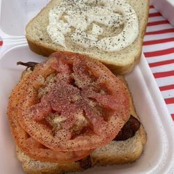 Ingrams Farmers Market - Tomato sandwich.
