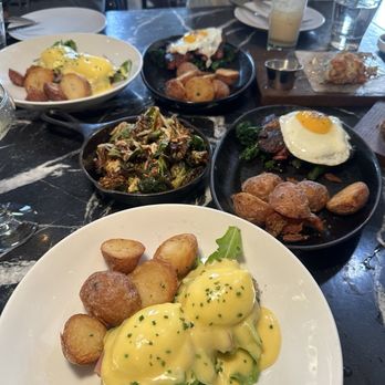Manhattan Beach Post - MB Post Biscuit Eggs Benedict, Crispy Brussels Caramel, and Skirt Steak and Eggs - New American Near Me - Manhattan Beach, California