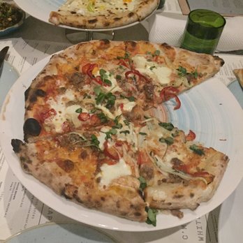Sixty Vines - Spicy sausage pizza - New American Near Me - Plano, Texas Sixty Vines - Spicy sausage pizza - New American Near Me - Plano, Texas