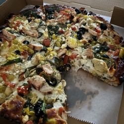Bop's Pizza - Mediterranean pizza Detroit style crust- no salami added chicken