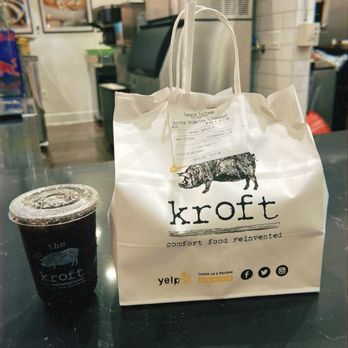 The Kroft - To-go order. The cup has a rounded bottom and knocks over easily and the lid leaks . - Burgers Near Me - Rancho Cucamonga, California