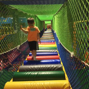 Bounce Bounce - The bridge  Parents they will NOT let you get on there so beware you child will go alone. - Trampoline Parks Near Me - Cypress, Texas