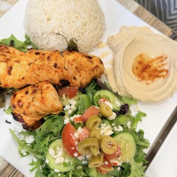 Hummus Bean - Chicken Kabob Plate - Mediterranean Near Me - Anaheim, California Hummus Bean - Chicken Kabob Plate - Mediterranean Near Me - Anaheim, California