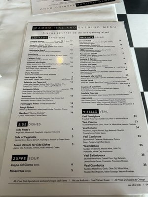 Menu photo 2 Mambo Italiano Mundelein, IL