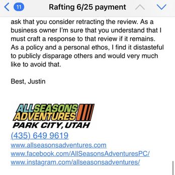 All Seasons Adventures - Is this even ethical business practice? - Rafting/Kayaking Near Me - Hideout, Utah