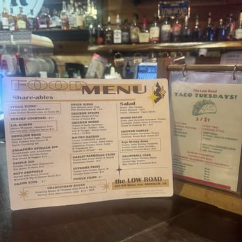 Low Road - 1/2 of Menu & drinky specials - Bars Near Me - Gresham, Oregon