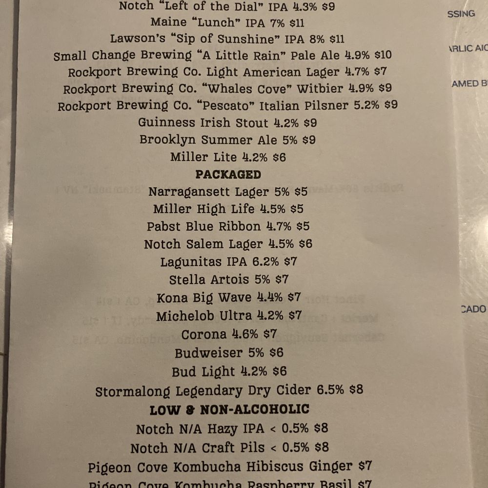The Cut - Bar Menu - Music Venues Near Me - Gloucester, Massachusetts The Cut - Bar Menu - Music Venues Near Me - Gloucester, Massachusetts