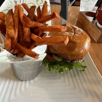 Liberty Burger - Richardson - The Liberty Burger and Sweet Potato Fry. - Burgers Near Me - Richardson, Texas Liberty Burger - Richardson - The Liberty Burger and Sweet Potato Fry. - Burgers Near Me - Richardson, Texas
