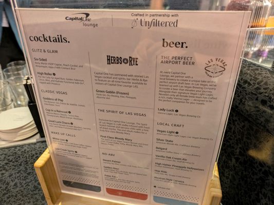 Menu photo 8 Capital One Lounge Las Vegas, NV