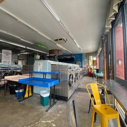 Laundry On The Fax - View from a corner of the laundromat