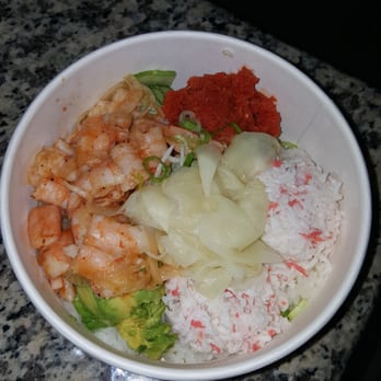 Poki One N Half - Medium bowl. Shrimp and spicy tuna. Delish - Poke Near Me - San Diego, California