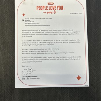 AK Auto - Yelp award! - Auto Repair Near Me - Alameda, California AK Auto - Yelp award! - Auto Repair Near Me - Alameda, California