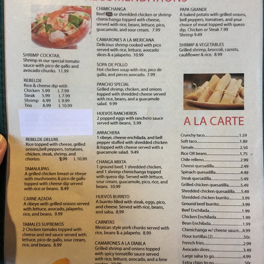 Habaneros - Menu page 4 (06/10/18) - Mexican Near Me - Coldwater, Mississippi