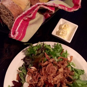 Krista's - Homemade breads and super-fresh salad of arugula, cranberries, almonds, crispy tiny onions and a great balsamic dressing! Irresistable!! - New American Near Me - Cornish, Maine Krista's - Homemade breads and super-fresh salad of arugula, cranberries, almonds, crispy tiny onions and a great balsamic dressing! Irresistable!! - New American Near Me - Cornish, Maine