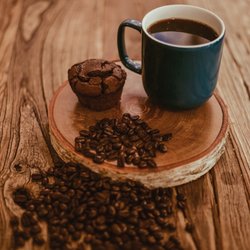 The Island Jar - Fair Trade Organic Coffee from St. Joseph's Island Coffee Roasters, and Black Bean Cacao Muffins made in-house